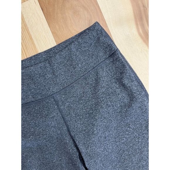 Gray Stretch Athletic Workout Leggings M 8-10 - Picture 2 of 4
